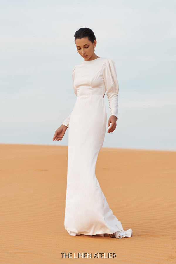 SIGNE White Silk Wedding Dress