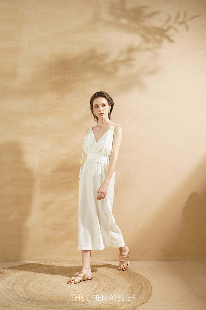 CHLOE Open Back Linen Dress Look Want Wear Love CHLOE Open Back Linen Dress Look Want Wear Love