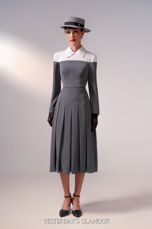 Fenella Long Sleeve with Collar Cocktail Dress