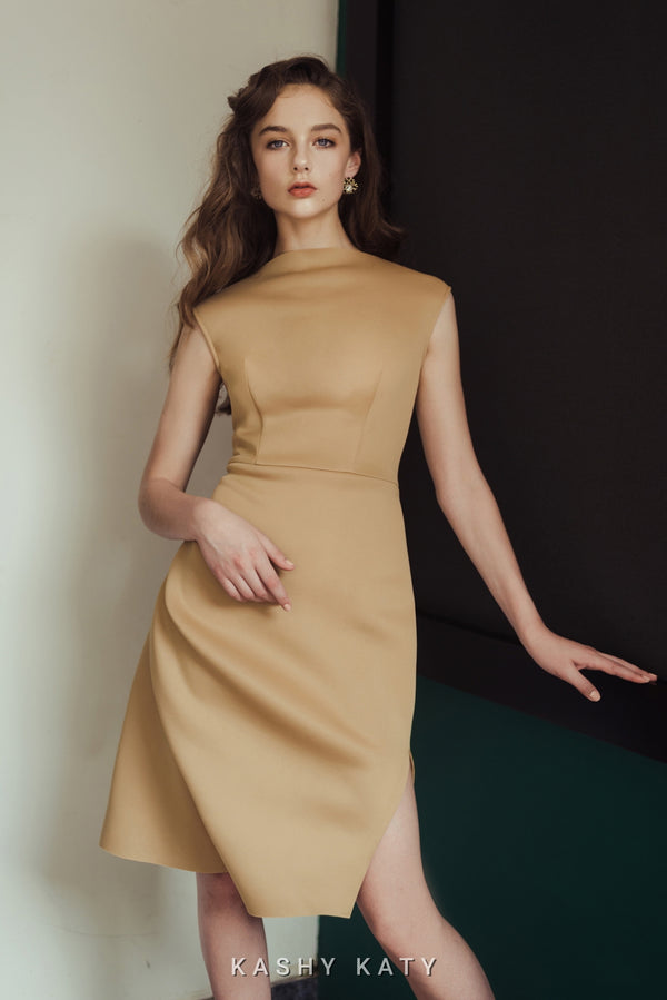 Ginny Modern Asymmetric Midi Dress