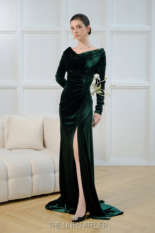 LYDIA Velvet Evening Gown