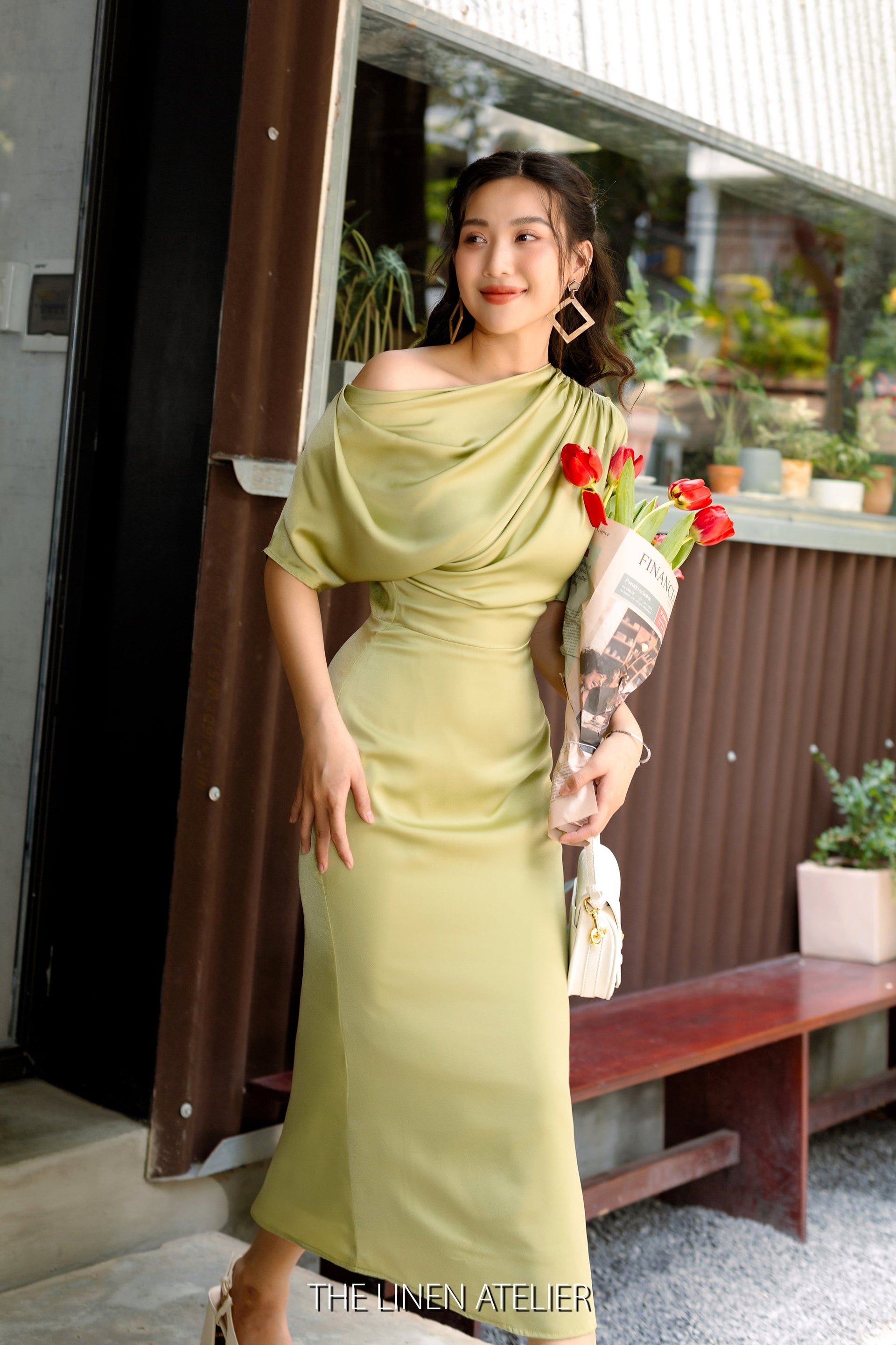 RUBY One Shoulder Dress Silk – Look Want Wear Love