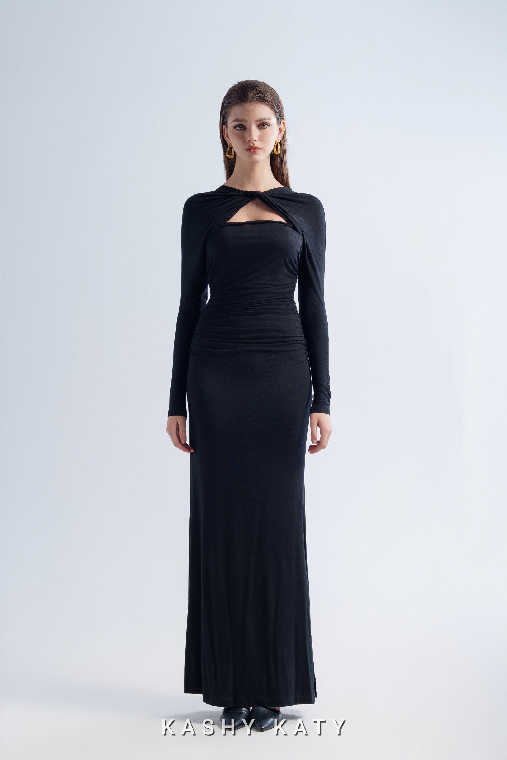 cutout maxi dress ali & jay Alita Layered Cutout Draped Maxi Dress – Look Want Wear Love