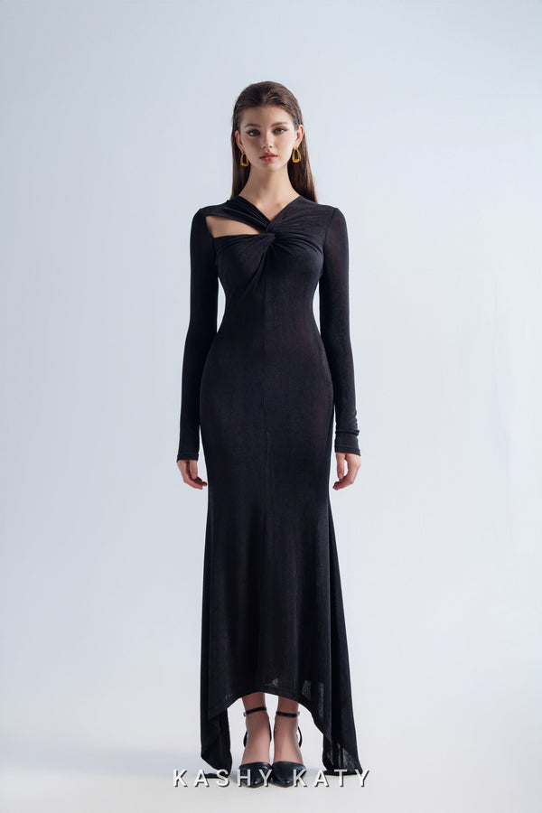 Camila Twist Detail Floor-Length Dress