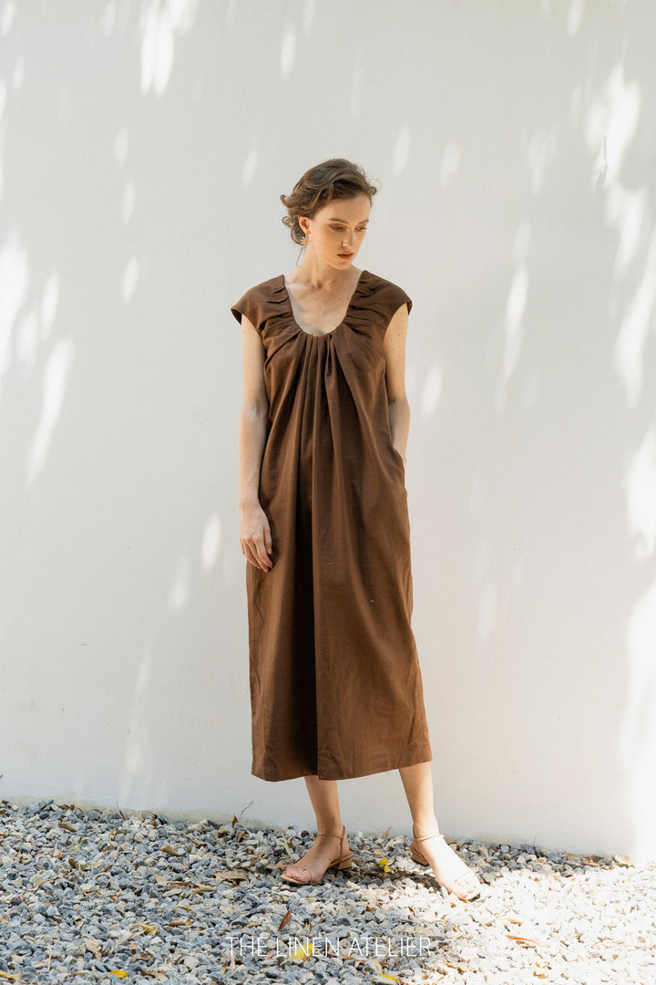 STACEY Linen Open Back Dress Look Want Wear Love STACEY Linen Open Back Dress Look Want Wear Love