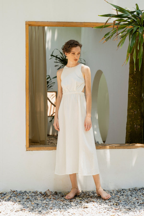 JOANNA Linen Criss Cross Summer Dress